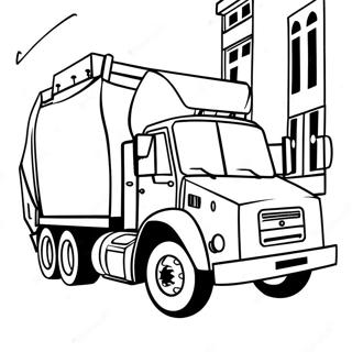 Pagina Para Colorear De Un Camion De Basura 501-398