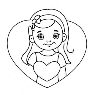 Pagina Para Colorear Hija Dulce Con Corazon 50235-41889