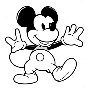 Pagina Para Colorear De Mickey Mouse En Una Pose Divertida 50295-41943