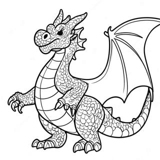 Pagina Para Colorear Dragon Majestuoso Que Echa Fuego 50305-41949