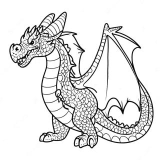 Pagina Para Colorear Dragon Majestuoso Que Echa Fuego 50305-41951