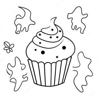 Pagina Para Colorear Cupcake Espeluznante De Halloween 50315-41953