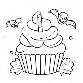 Pagina Para Colorear Cupcake Espeluznante De Halloween 50315-41954