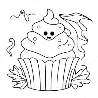 Pagina Para Colorear Cupcake Espeluznante De Halloween 50315-41955