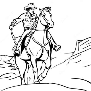 Pagina Para Colorear De Rodeo Western 5032-4034