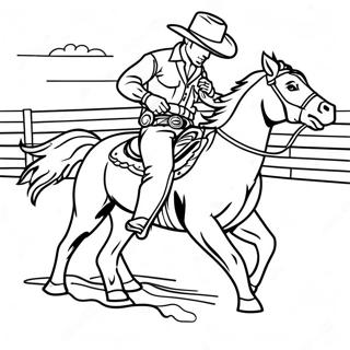 Pagina Para Colorear De Rodeo Western 5032-4035