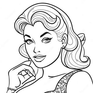 Pin Up Para Adultos Páginas Para Colorear