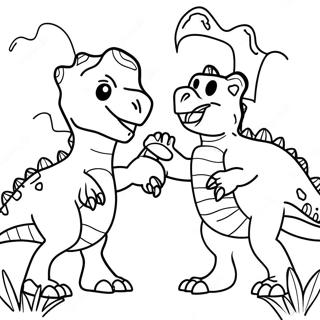 Pagina Para Colorear Batalla T Rex Vs Triceratops 50365-41993