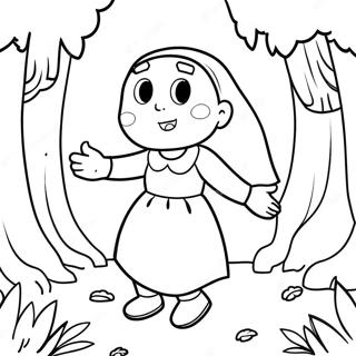 Pagina Para Colorear De Hilda En Un Bosque Magico 50395-42020