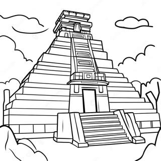 Pagina Para Colorear De Un Antiguo Templo Inca 50405-42032