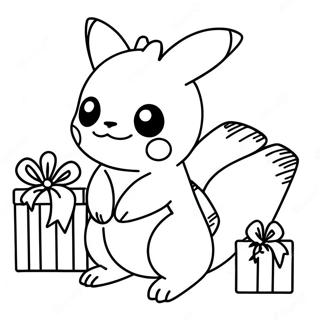 Pokemon Navidad Páginas Para Colorear