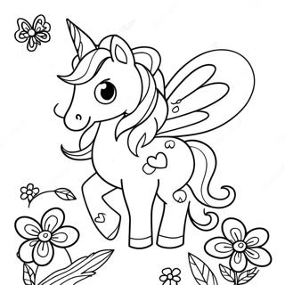 Pagina Para Colorear De Unicornio Mariposa 50564-42139