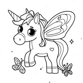 Pagina Para Colorear De Unicornio Mariposa 50564-42140