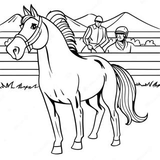 Pagina Para Colorear De Caballo De Carreras 50574-42147