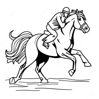 Pagina Para Colorear De Caballo De Carreras Galopando 50575-42151