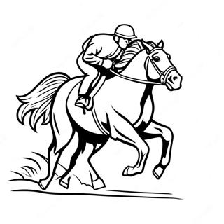 Pagina Para Colorear De Caballo De Carreras Galopando 50575-42152