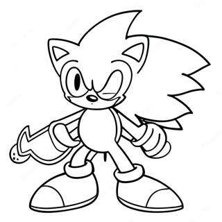 Sonic Epico Con Una Espada Para Colorear 50615-42190