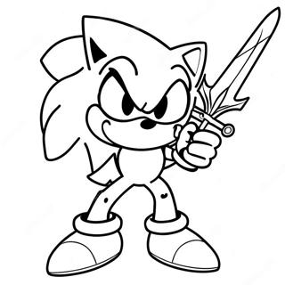 Sonic Epico Con Una Espada Para Colorear 50615-42191