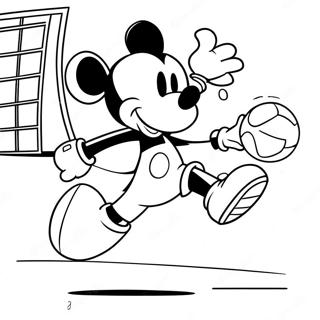 Pagina Para Colorear De Mickey Mouse Jugando Al Futbol 50705-42269