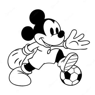 Pagina Para Colorear De Mickey Mouse Jugando Al Futbol 50705-42271