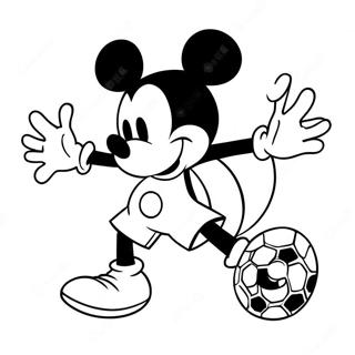 Pagina Para Colorear De Mickey Mouse Jugando Al Futbol 50705-42272