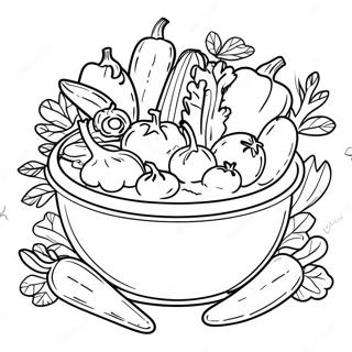 Pagina Para Colorear De Verduras Coloridas En La Sopa De Piedra 50745-42283