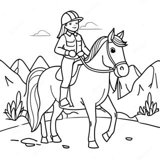 Pagina Para Colorear De Chica Aventurera A Caballo 50775-42311