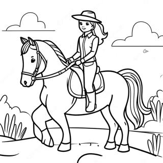 Pagina Para Colorear De Chica Aventurera A Caballo 50775-42312