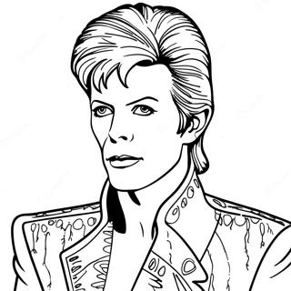 Pagina Para Colorear De David Bowie En El Traje De Ziggy Stardust 50795-42320