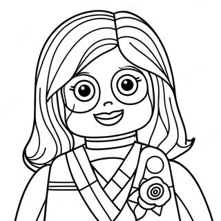 Chica Lego Páginas Para Colorear