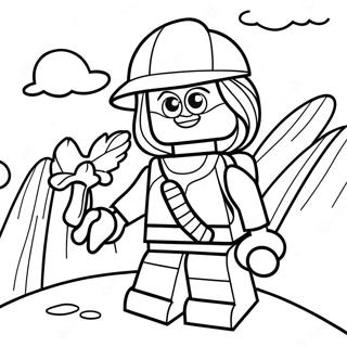 Pagina Para Colorear De Chica Aventurera Exploradora Lego 50835-42354