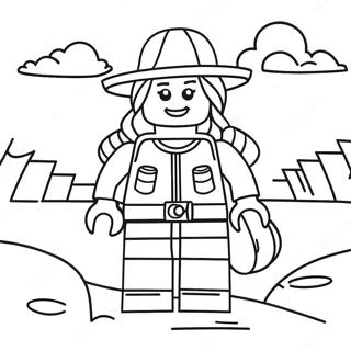 Pagina Para Colorear De Chica Aventurera Exploradora Lego 50835-42355