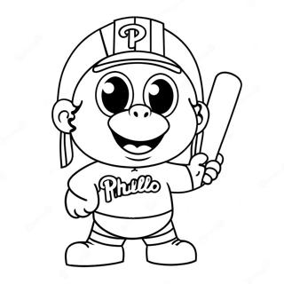 Pagina Para Colorear De La Linda Mascota De Los Phillies 5083-4077