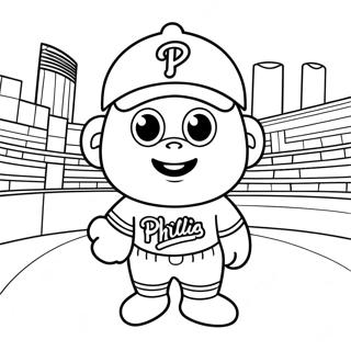 Pagina Para Colorear De La Linda Mascota De Los Phillies 5083-4078