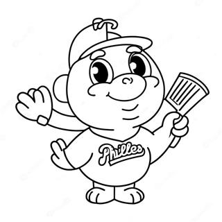 Pagina Para Colorear De La Linda Mascota De Los Phillies 5083-4079