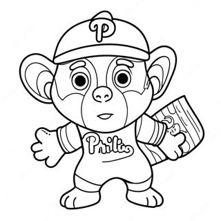 Pagina Para Colorear De La Linda Mascota De Los Phillies 5083-4080