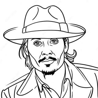 Johnny Depp Páginas Para Colorear