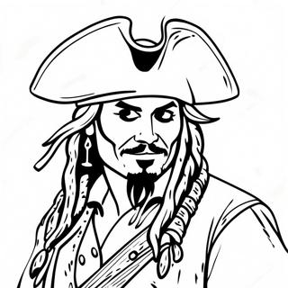 Pagina Para Colorear De Johnny Depp En Piratas Del Caribe 50955-42458