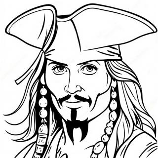 Pagina Para Colorear De Johnny Depp En Piratas Del Caribe 50955-42459