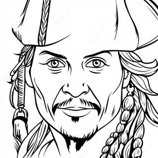 Pagina Para Colorear De Johnny Depp En Piratas Del Caribe 50955-42460