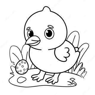 Pagina Para Colorear De Pollito De Pascua 51104-42571