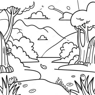 Pagina Para Colorear De Escena Natural Relajante 5112-4098