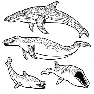 Mosasaurus Megalodon Páginas Para Colorear