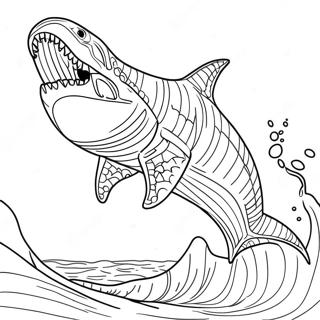 Pagina Para Colorear De Mosasaurus Megalodon 51134-42595