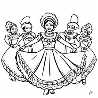 Folklórico Páginas Para Colorear