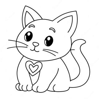 Pagina Para Colorear De Gato De San Valentin 51174-42623