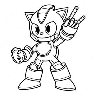 Pagina Para Colorear De Metal Sonic 511-408