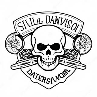 Pagina Para Colorear Del Logo De Calavera De Harley Davidson 51204-42650