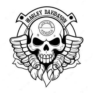 Pagina Para Colorear Del Logo De Calavera De Harley Davidson 51204-42652