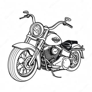 Pagina Para Colorear De Motocicleta Harley Davidson Con Calavera 51205-42654